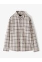 Camisa Manga Larga Oversize Cuadros Hombre Blanco de Gef