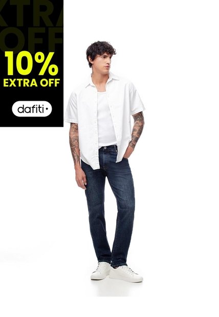 Jean Straight índigo Oscuro Hombre Azul