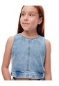 Blusa Denim Regular índigo Medio Niña Azul de Gef