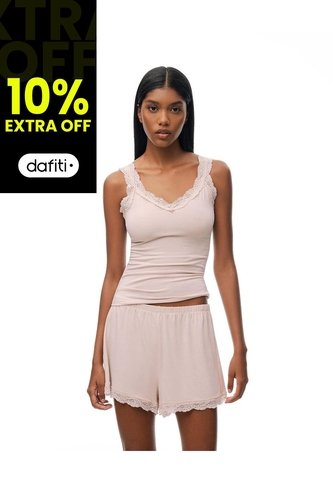 Camiseta + Short De Pijama Rosa Mujer Rosa Claro Gef