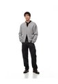 Chaqueta Bomber Regular Cierre Doble Gris Hombre Gris de Gef