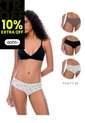 Panty Cachetero Algodón Tiro Medio X3unds Surtido Mujer Multicolor de Gef