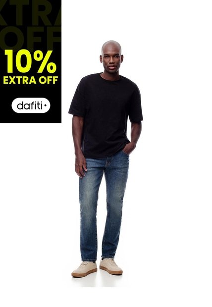 Jean Straight índigo Medio Hombre Azul Oscuro