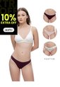 3 Pantys Brasilero Seamless Tiro Medio Surtido Mujer Multicolor de Gef