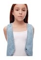 Chaleco Denim Regular índigo Medio Niña Azul Oscuro de Gef