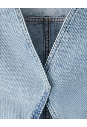 Chaleco Denim Regular índigo Medio Niña Azul