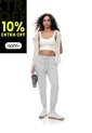 Jogger Slim Tiro Medio Gris Mujer Gris de Gef