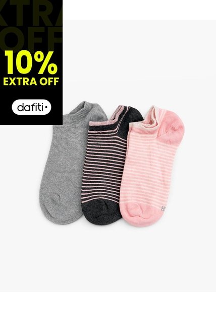 3 Pares De Medias Tobilleras Surtido Mujer