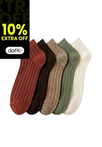 5 Pares De Medias Tobilleras Surtido Mujer Gef