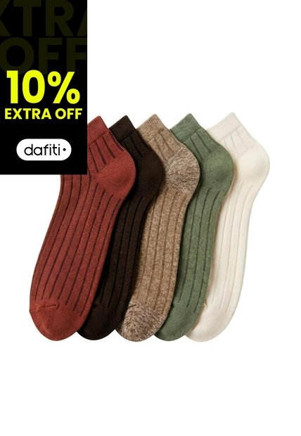 5 Pares De Medias Tobilleras Surtido Mujer
