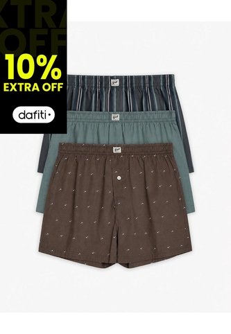 3 Bóxers Largo Elastico Recubierto Surtido Hombre Multicolor Gef