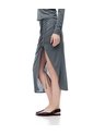 Falda Midi Tiro Medio Gris Mujer Gris de Gef