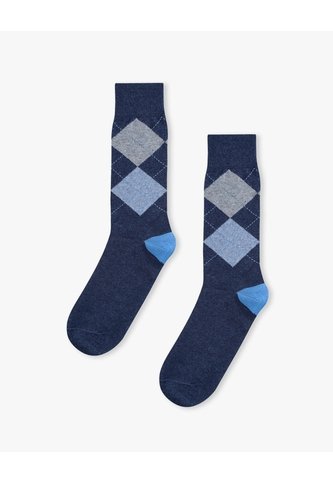 Medias Hombre Largas Azules Rombos Gef