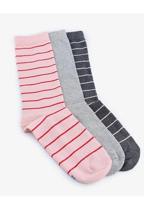 Medias Mujer Largas Algodón Pack X3 Surtido
