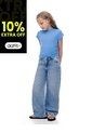 Jean Loose Tiro Medio índigo Azul de Gef