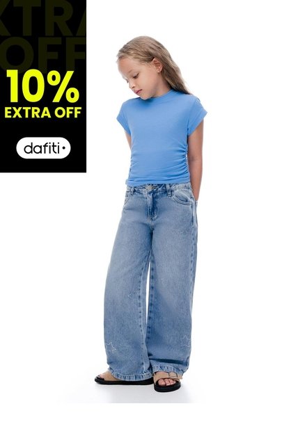 Jean Loose Tiro Medio índigo Azul
