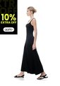 Vestido Largo Negro Mujer Negro de Gef