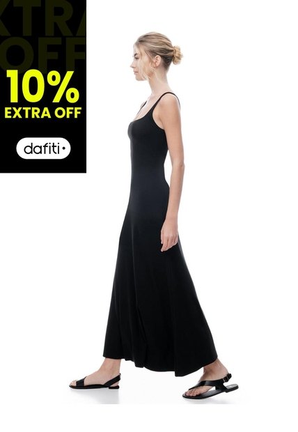 Vestido Largo Negro Mujer Negro
