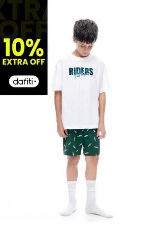 Pijama Regular Manga Corta Verde Niño Verde Gef