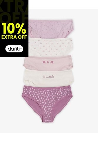 5 Pantys Clasico Punto Tiro Medio Surtido Niña Multicolor Gef