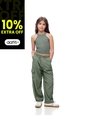 Jogger Cargo Tiro Medio Verde Niña Verde de Gef
