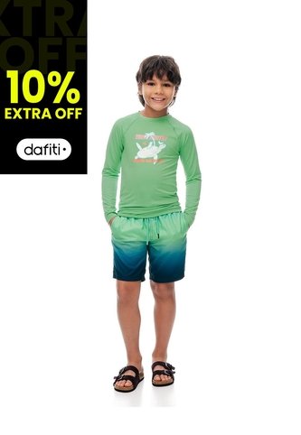 Short Pantaloneta Azul Estampado Niño Azul Gef