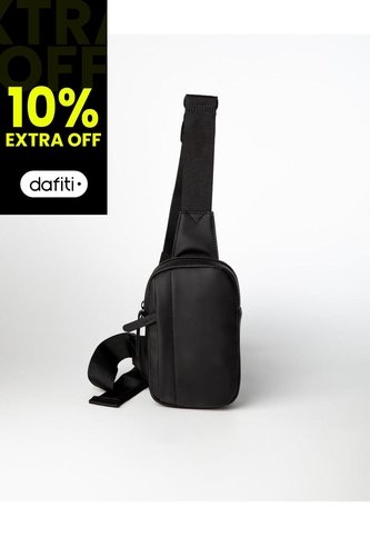 Bolso Cruzado Tipo Sling Bag Negro Hombre Gef