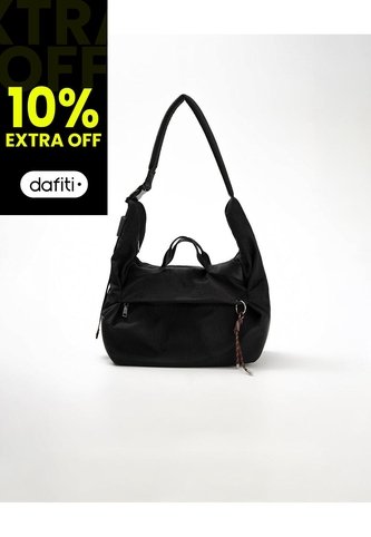 Bolso Hobo Grande Negro Mujer Gef