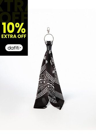 Llavero Charm Pañoleta Negro Mujer Gef