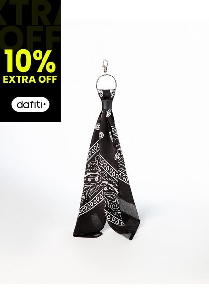 Llavero Charm Pañoleta Negro Mujer