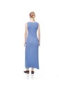 Vestido Largo Tejido Acanalado Azul Mujer Azul de Gef