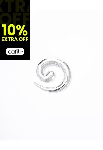 Prendedor Espiral Plateado Mujer Gef