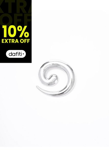 Prendedor Espiral Plateado Mujer
