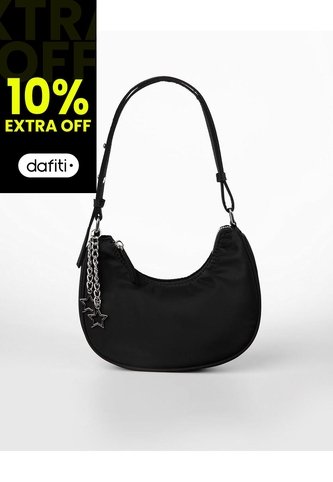 Bolso Tipo Baguette Negro Niña Gef