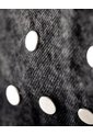 Falda Tiro Alto Denim Tachuelas Gris Mujer Azul de Gef