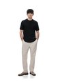 Camiseta Regular Algodón Negra Hombre Negro de Gef