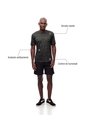 Camiseta Deportiva Control Humedad Estampada Hombre Gris de Gef