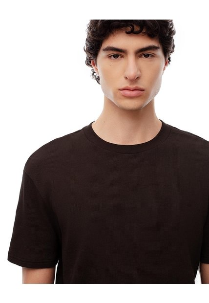 Camiseta Oversize Algodón Chocolate Hombre Chocolate