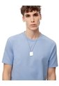 Camiseta Oversize Algodón Azul Hombre Azul de Gef