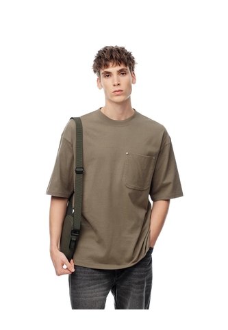 Camiseta Regular Algodón Café Hombre Cafe Gef