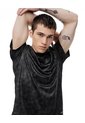 Camiseta Deportiva Control De Humedad Negra Estampada Hombre Negro de Gef