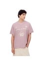 Camiseta Oversize Algodón Palo Rosa Estampada Hombre Rosa Claro de Gef