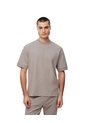 Camiseta Oversized Manga Corta Taupe Hombre Marron Claro de Gef