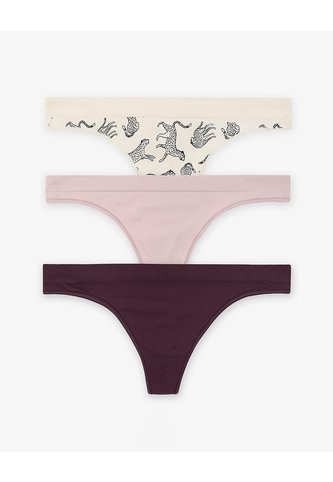 3 Pantys Brasilero Seamless Tiro Medio Surtido Mujer Multicolor Gef