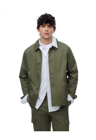 Chaqueta Overshirt Regular Liviana Verde Oliva Hombre Verde Gef