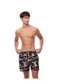 Pantaloneta De Baño Estampada Hombre Marron de Gef