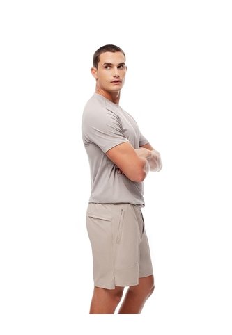 Pantaloneta Deportiva Secado Rápido Taupe Hombre Marron Claro Gef