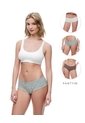 Panty Cachetero Algodón Tiro Medio X3unds Surtido Mujer Multicolor de Gef