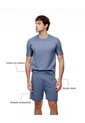 Pantaloneta Deportiva Antibacterial Azul Hombre Azul de Gef