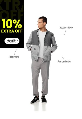 Chaqueta Rompevientos Gris Hombre Gris Gef